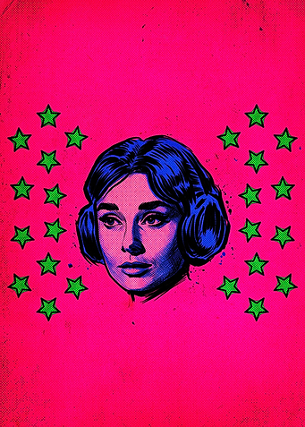 Audrey Hepburn Pop Art Portrait