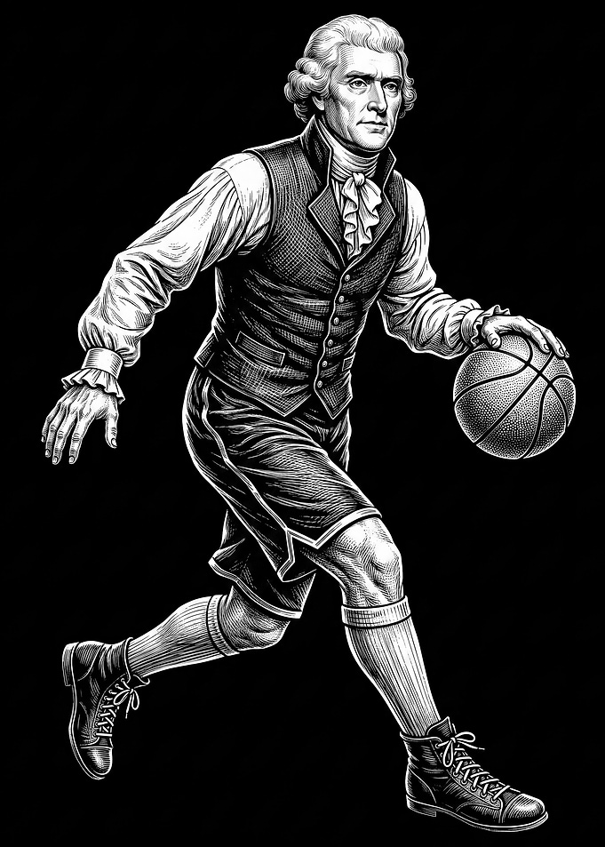 Thomas Jefferson Playing Basketball
