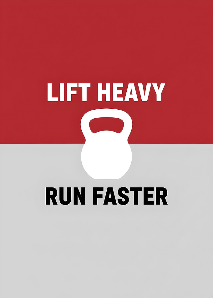 Lift Heavy Run Faster Motivational Poster