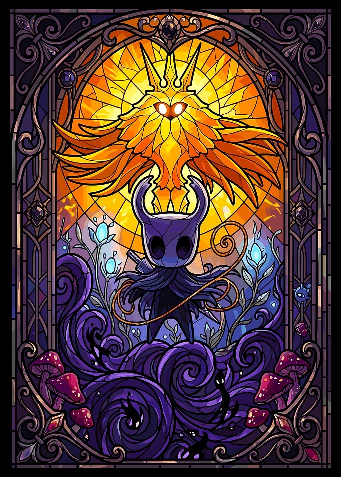 Hollow Knight Stained Glass Art