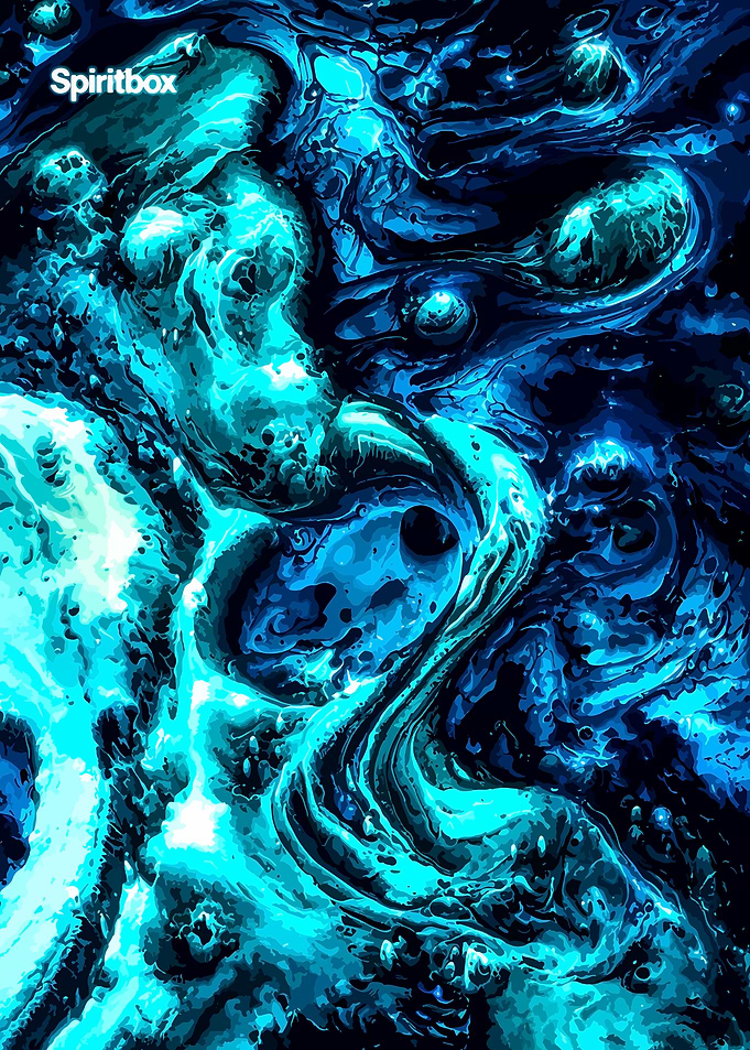 Spiritbox Abstract Blue Liquid Art