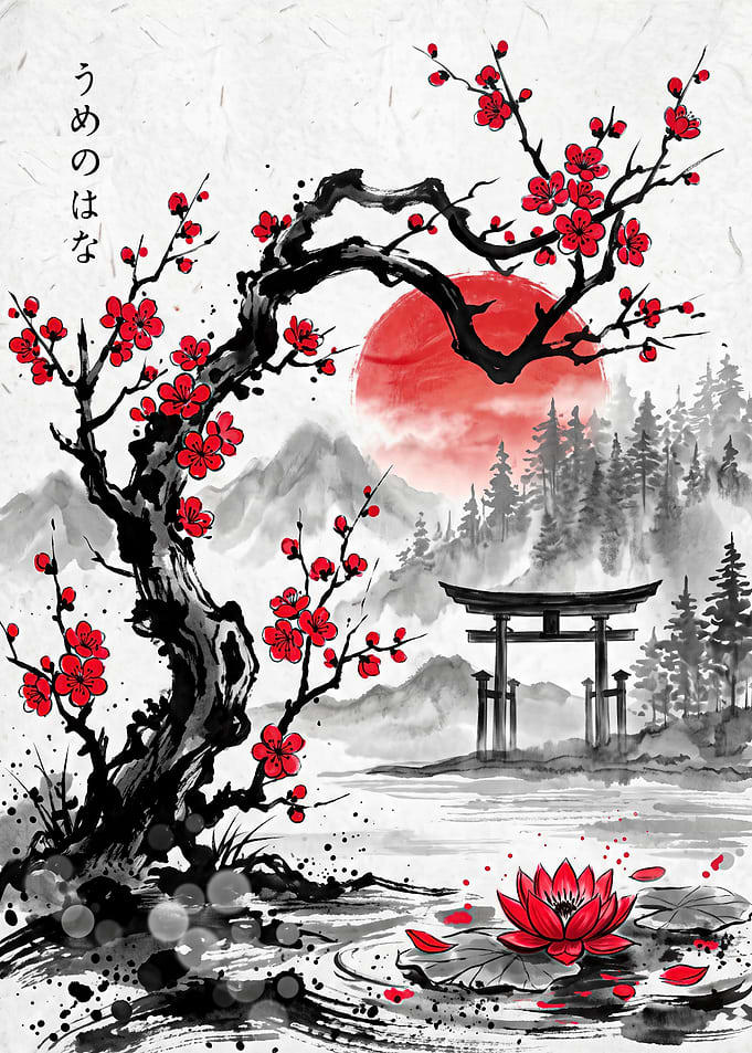 Red Moon Torii Gate