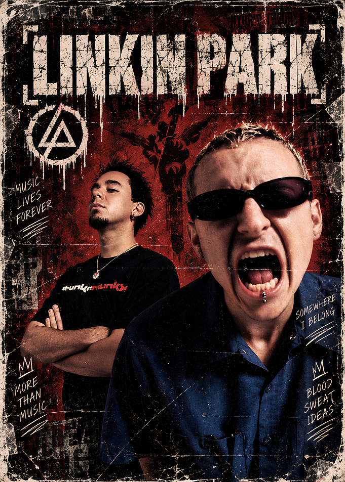 Linkin Park Chester and Mike Poster