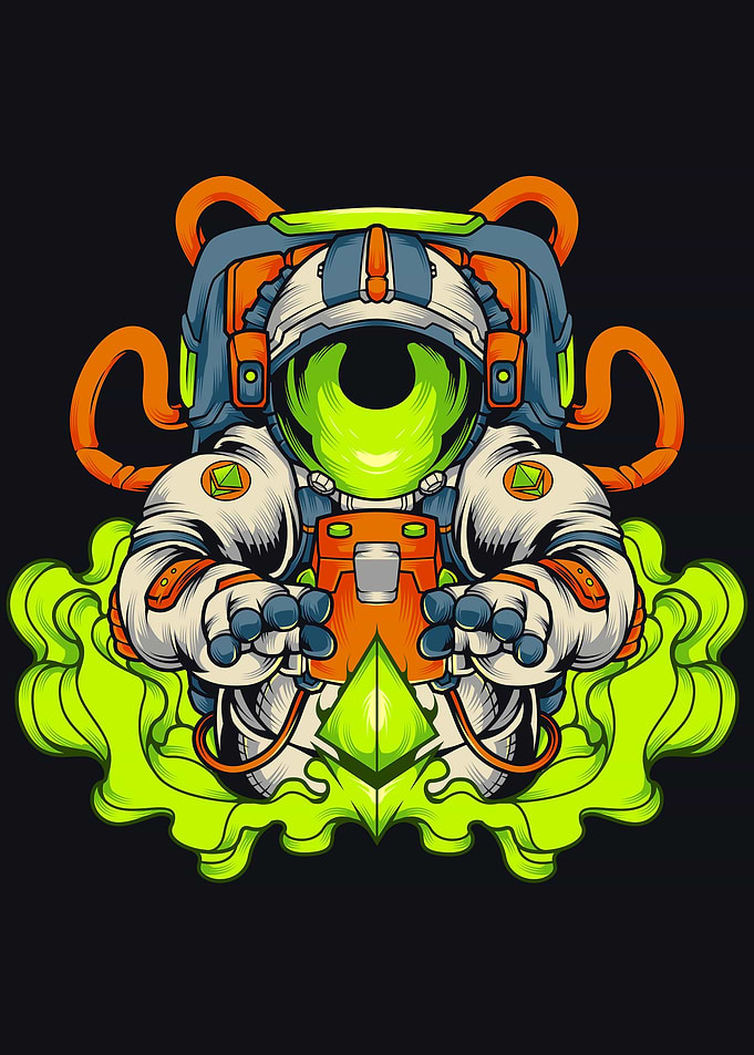 Ethereum Astronaut Digital Illustration