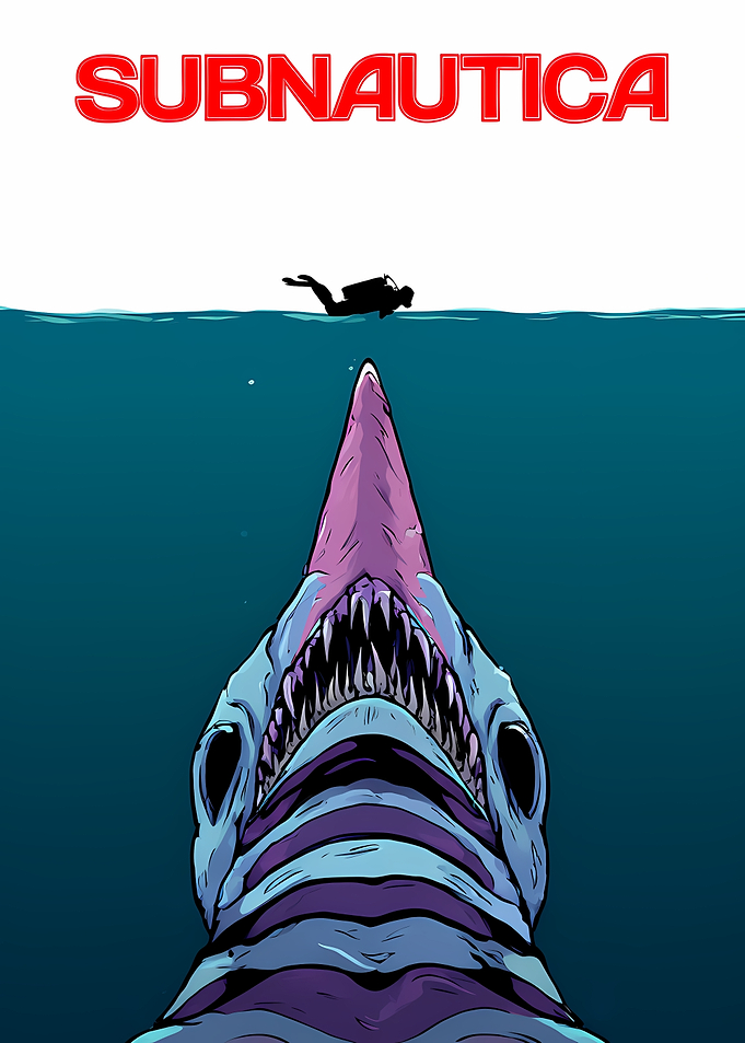 Subnautica Reaper Leviathan Poster