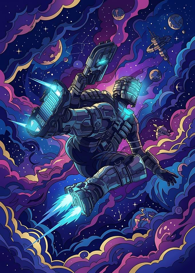 Isaac Clarke Floating in Space