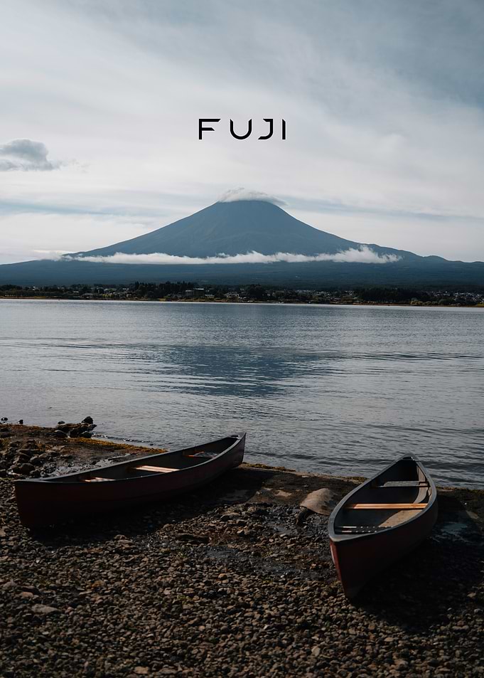 Mount Fuji with Canoes