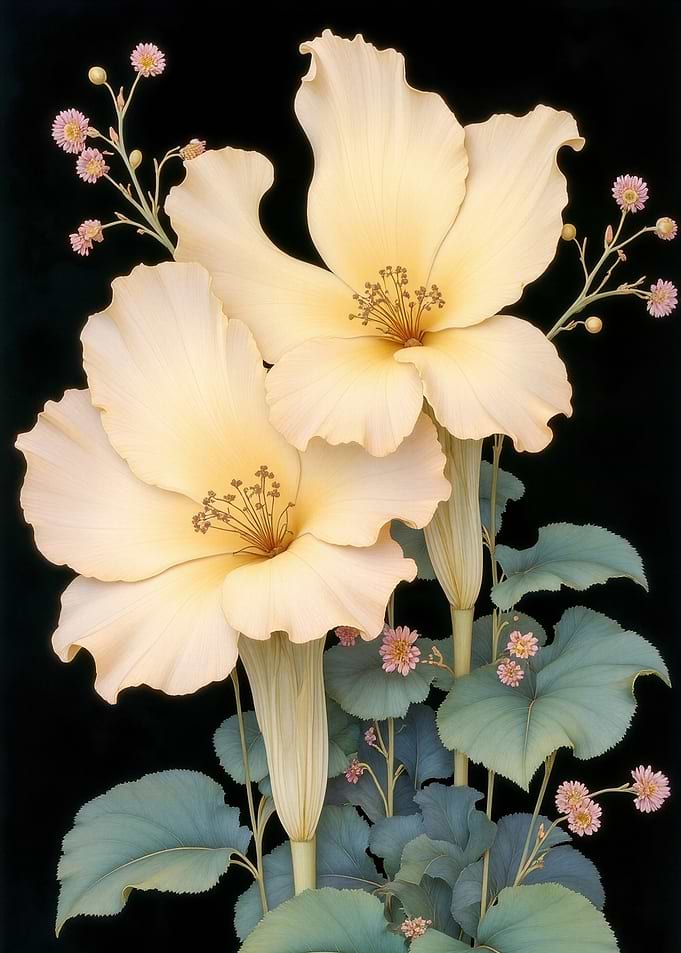Elegant Pale Yellow Flowers