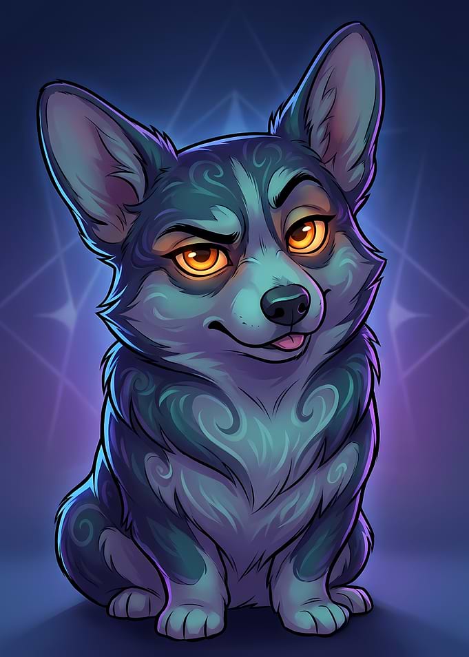 Mystical Judgemental Corgi