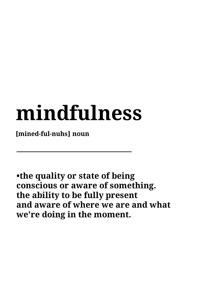 Mindfulness Definition Wall Art