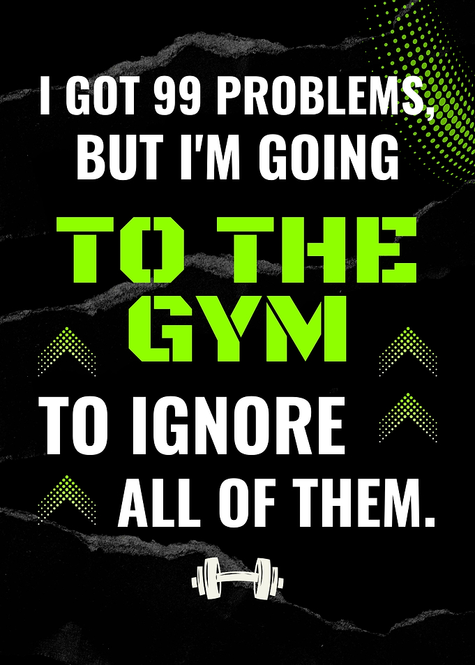 Funny Gym Quote Motivation Fitness Humor Poster