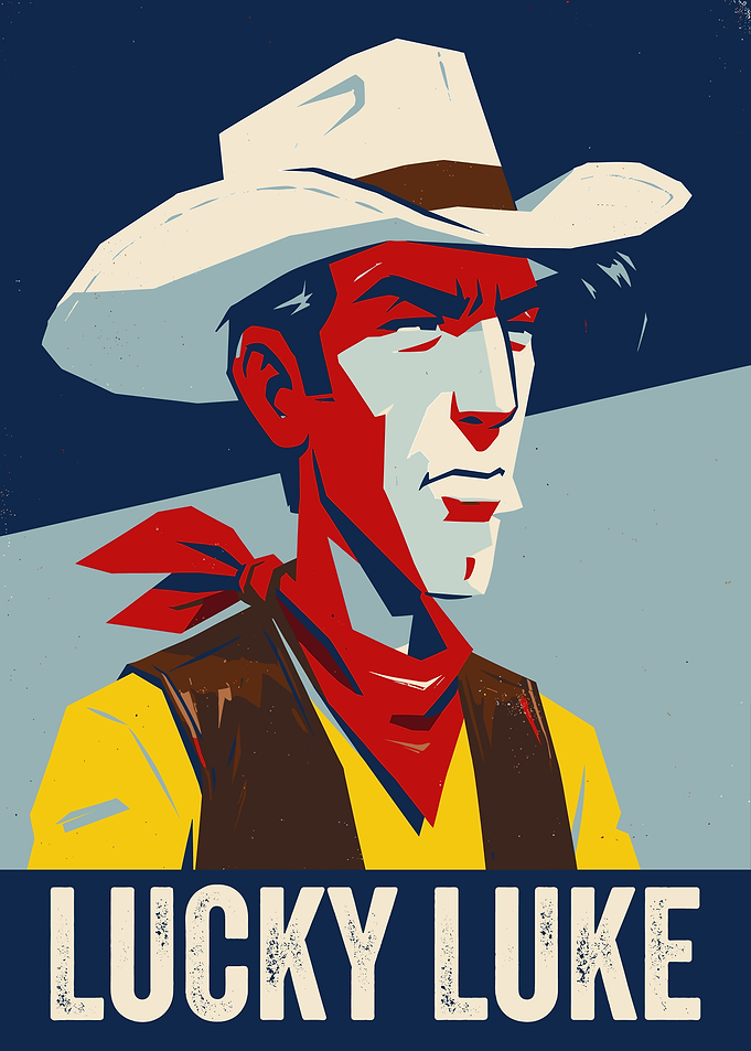 Lucky Luke Minimalist Poster