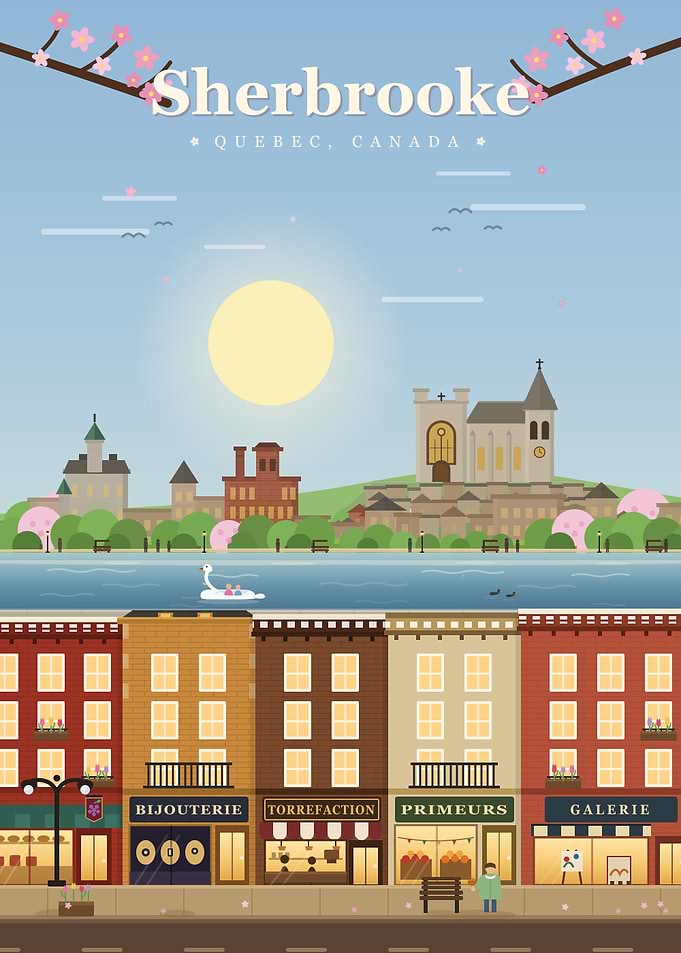 Sherbrooke in Spring - Quebec