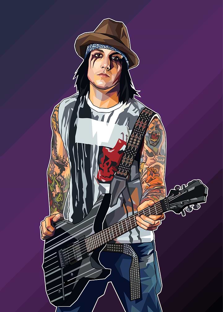 Synyster Gates Low Poly Portrait