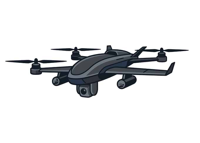 Sleek Modern Tactical Drone Illustration