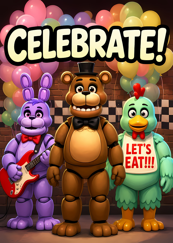 Five Nights at Freddy's Celebrate Poster
