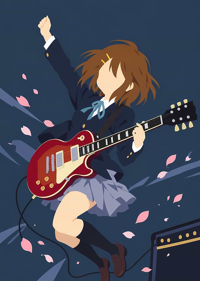 Minimalist K-On Yui Hirasawa Illustration