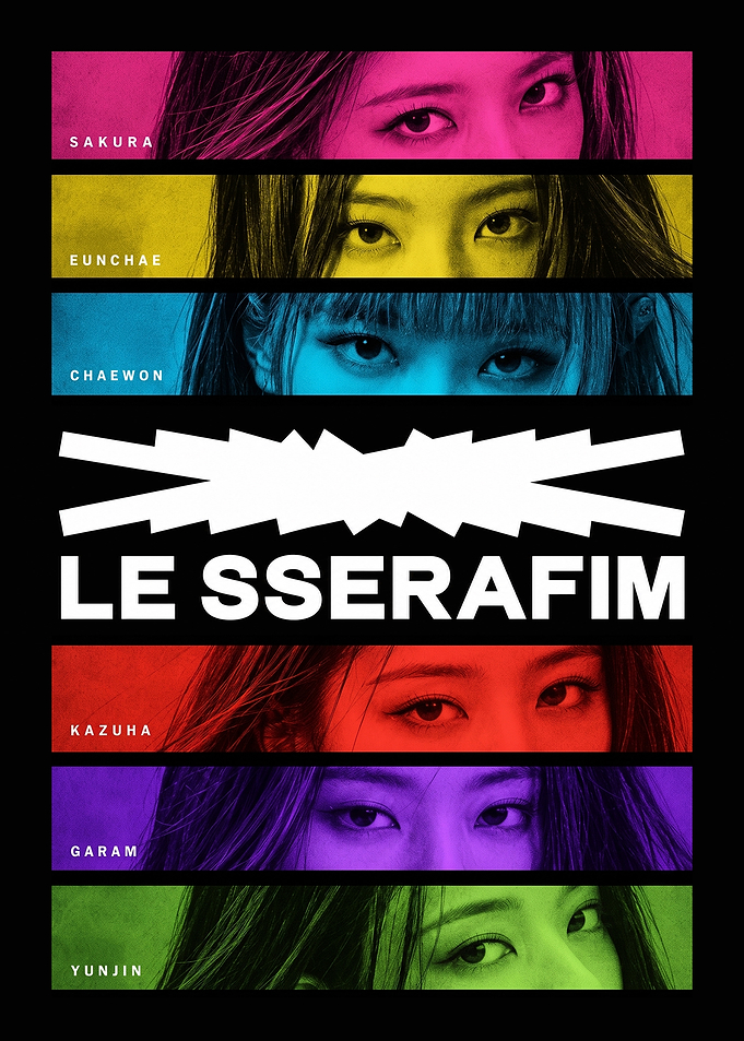 LE SSERAFIM Members Poster