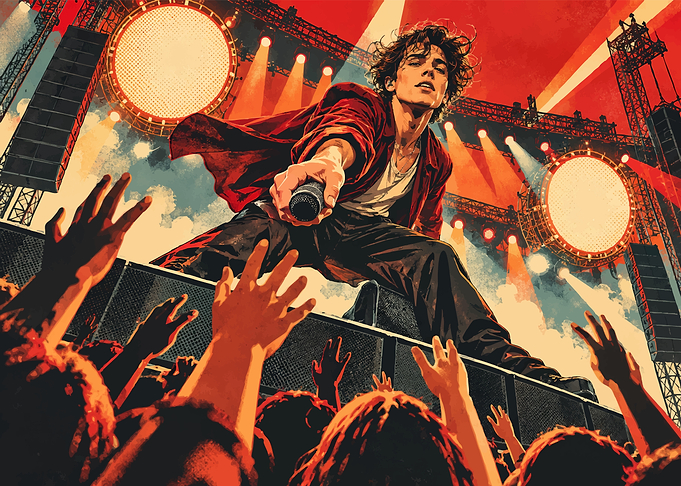Rock Star Performing on Stage
