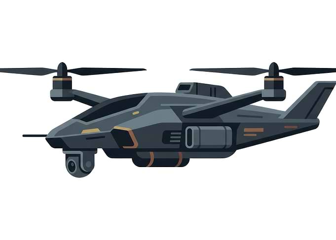 Futuristic Military Surveillance Drone