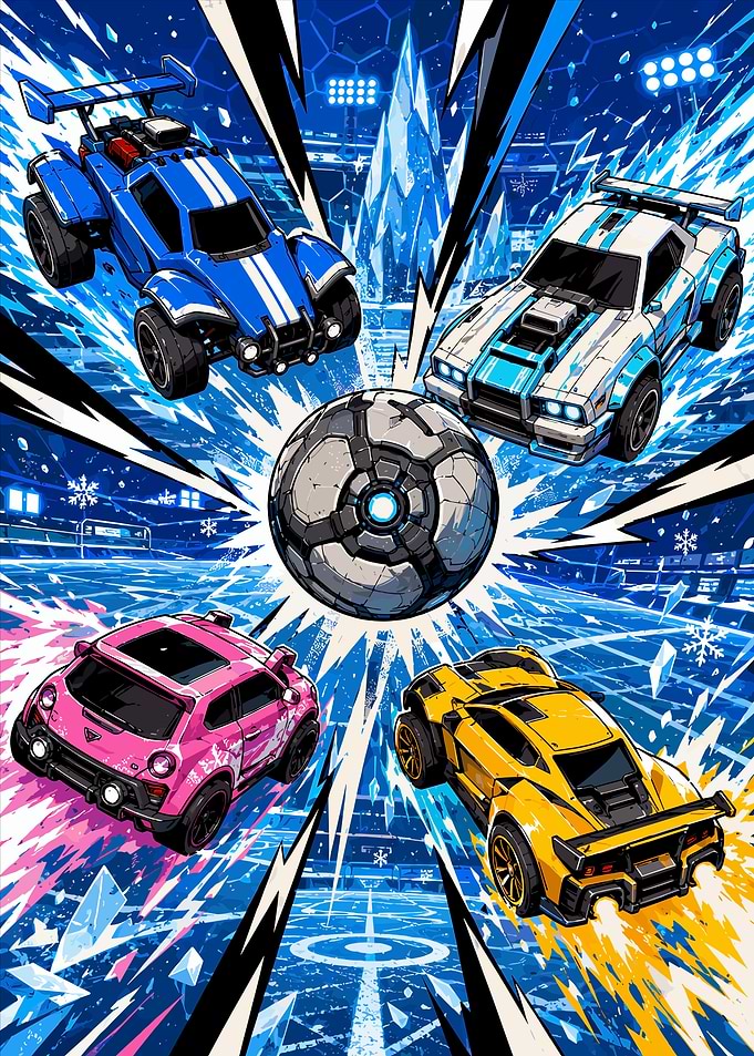Rocket League Competitive Arena Action
