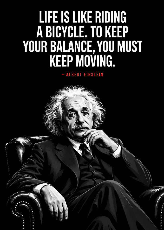 Albert Einstein Inspirational Quote Poster