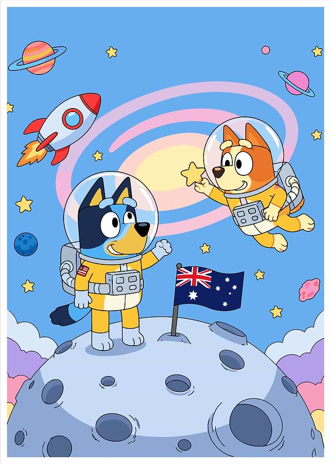 Bluey and Bingo Space Adventure