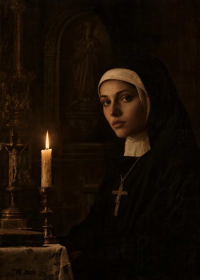 Portrait of a Nun by Candlelight