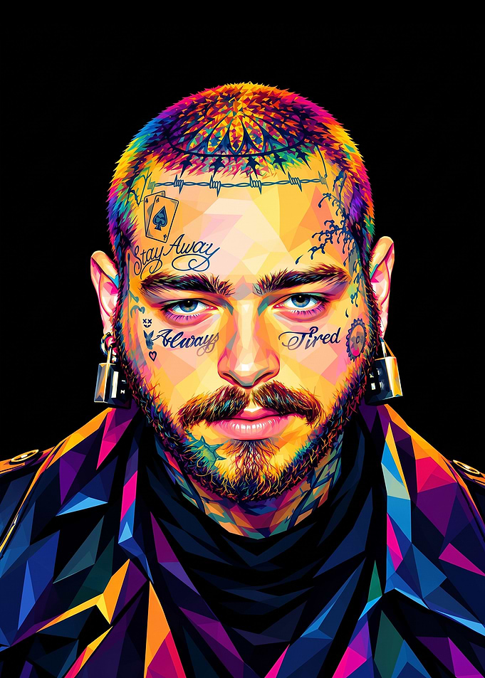 Post Malone Pop Art Portrait