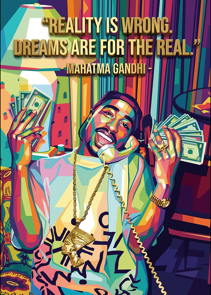 Tupac Shakur Pop Art Poster