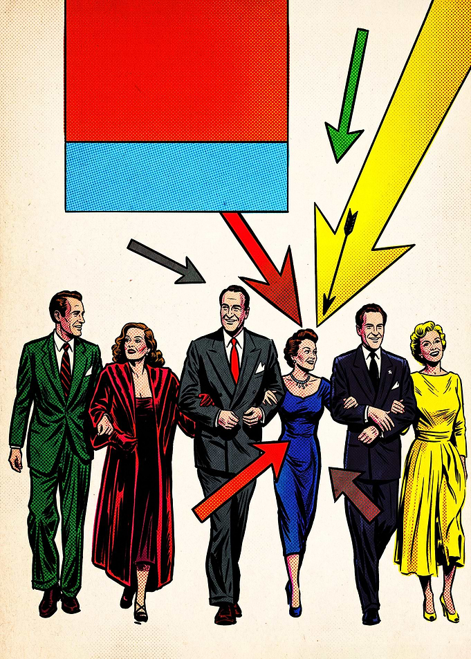 Pop Art Style Group Portrait