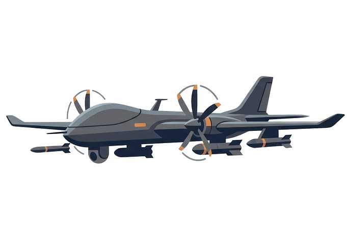 Military Combat Drone Illustration