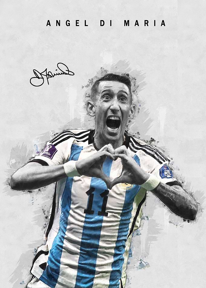Angel Di Maria Soccer Art