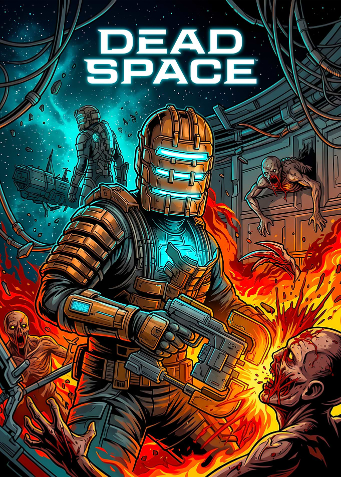 Dead Space Isaac Clarke Combat Poster