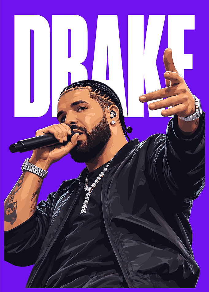 Drake Pop Art Portrait