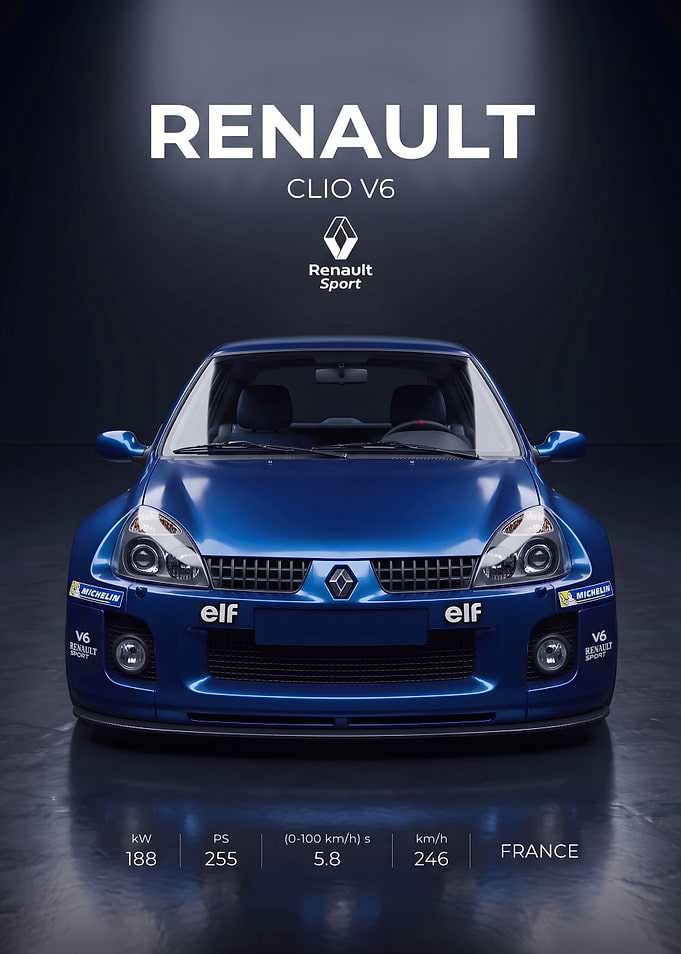 Renault Clio V6 Sport Poster