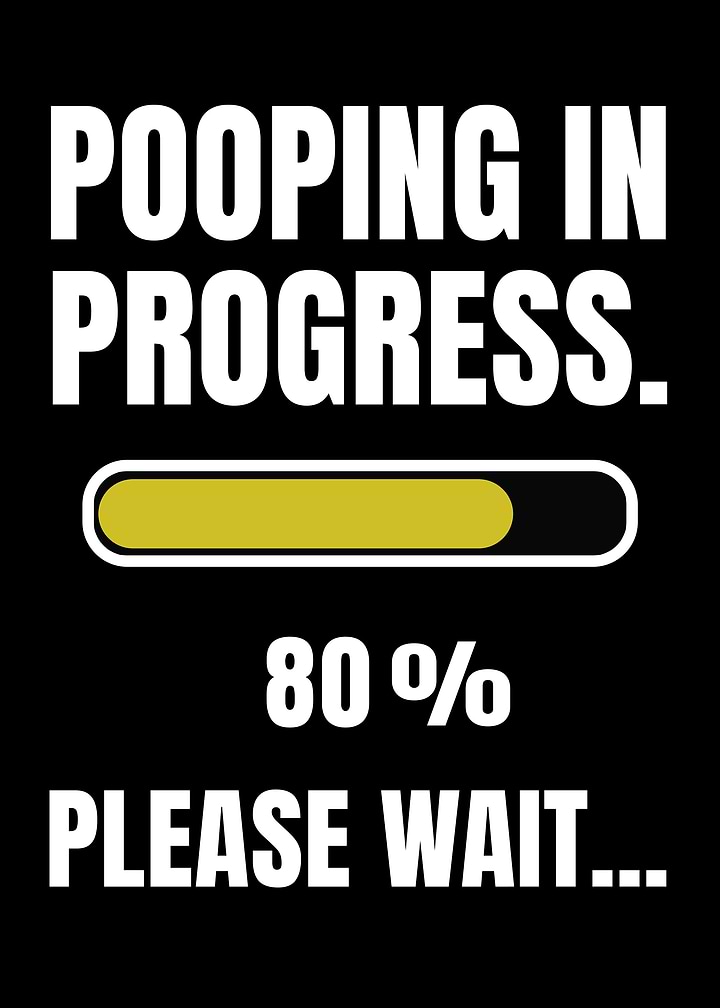 Pooping In Progress Loading Bar Sign