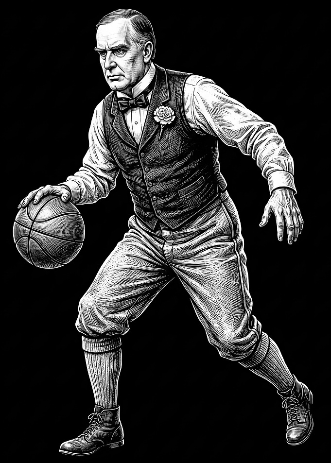 William McKinley Playing Basketball