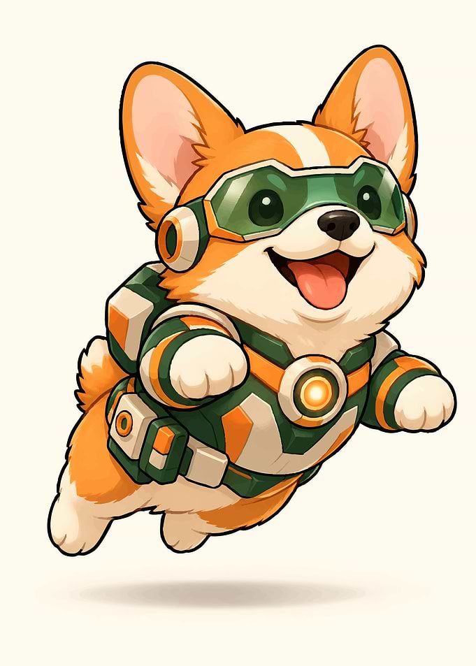 Cute Corgi Space Explorer