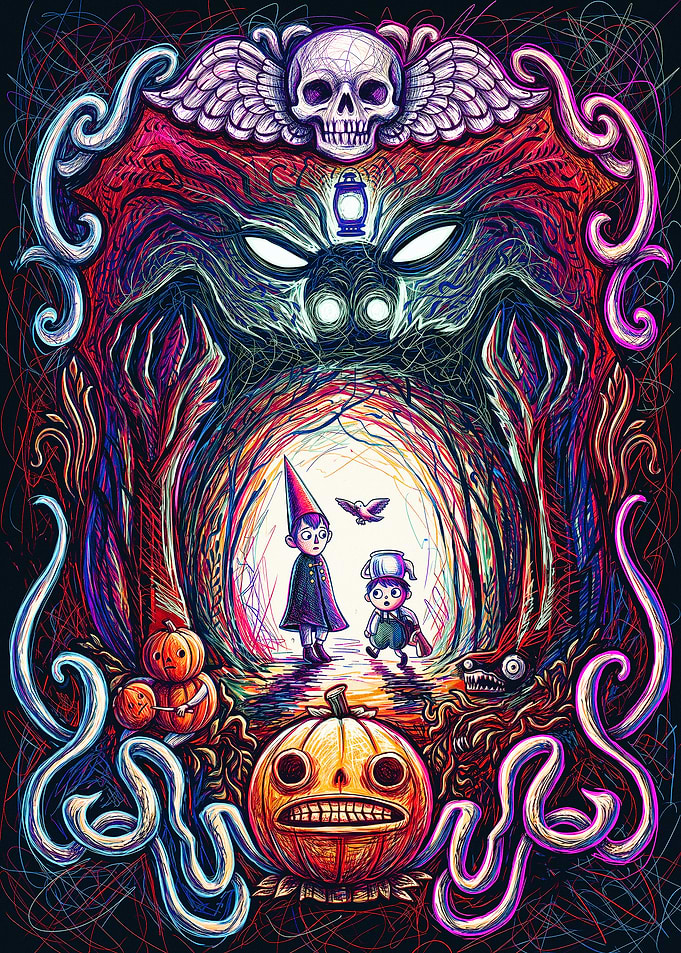 Over the Garden Wall Scribble Art