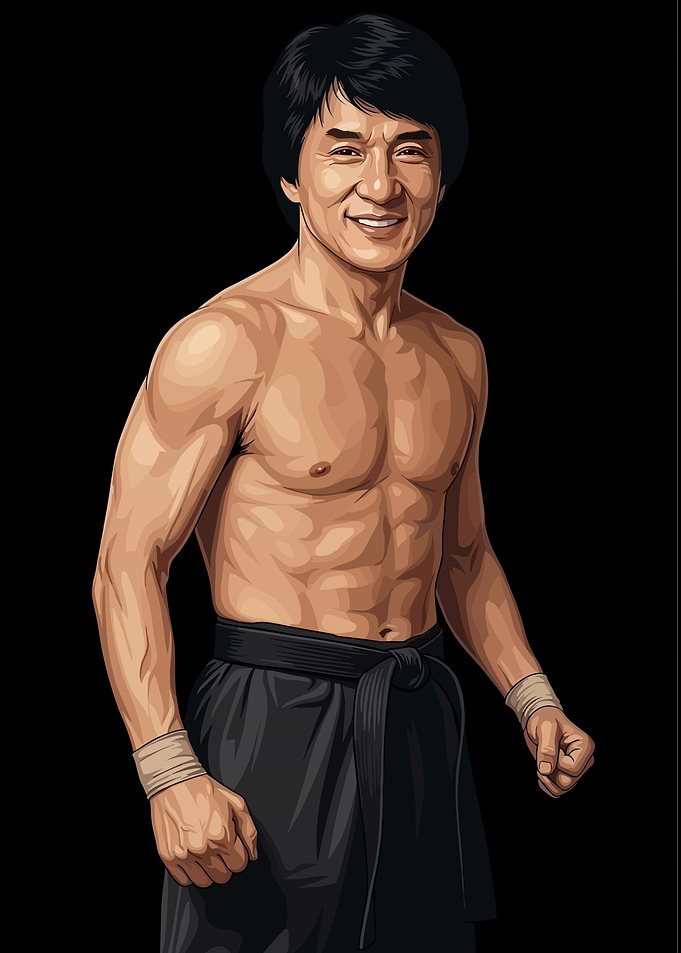 Jackie Chan Pop Art Portrait