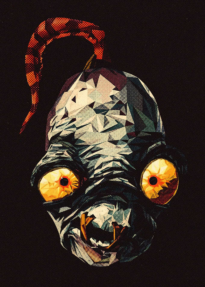 Abe from Oddworld Low Poly Portrait