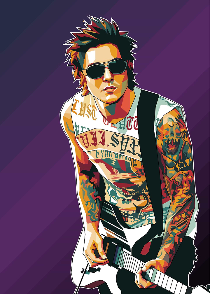 Synyster Gates WPAP Pop Art Portrait