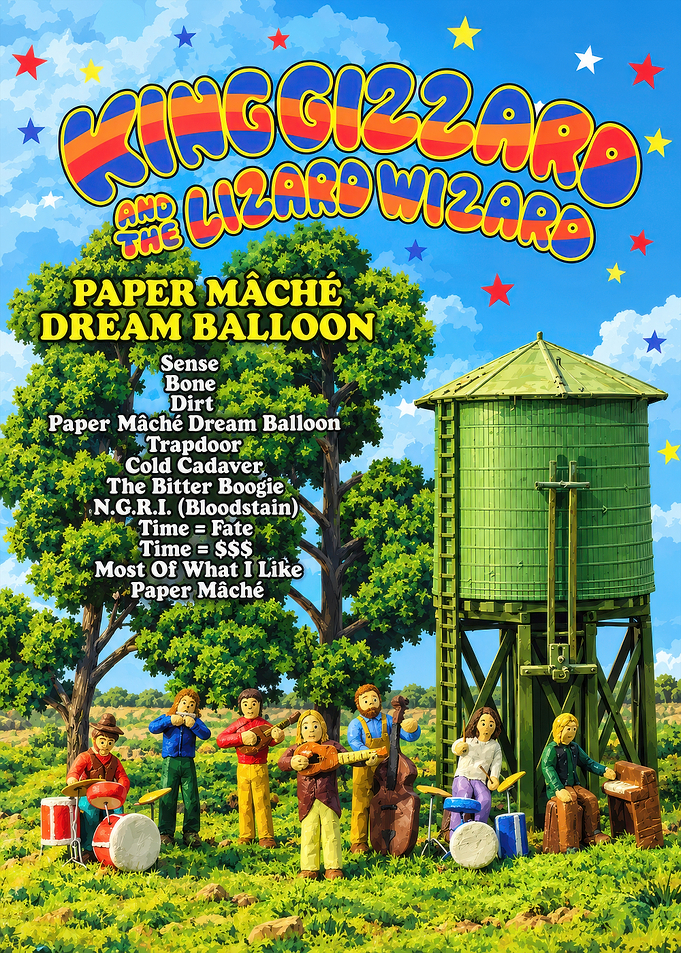 King Gizzard Paper Mache Dream Balloon Poster