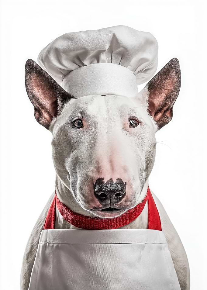 Bull Terrier Chef Portrait
