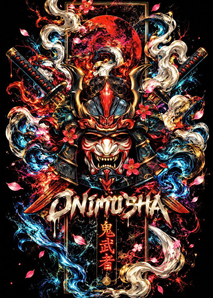Onimusha Samurai Warrior Mask Art
