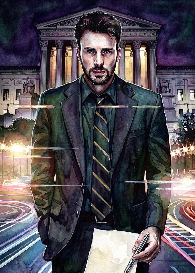 Lawyer Man Suit Building Art Poster