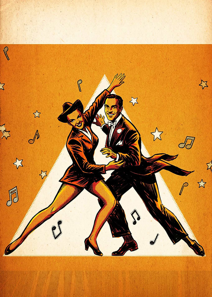 Vintage Style Dancing Couple Poster