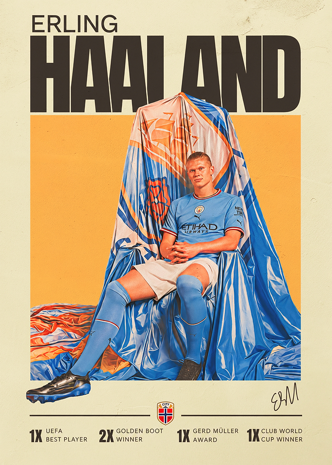 Erling Haaland Manchester City Poster