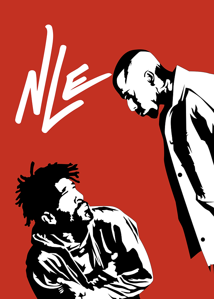 NLE Choppa Minimalist Red Poster